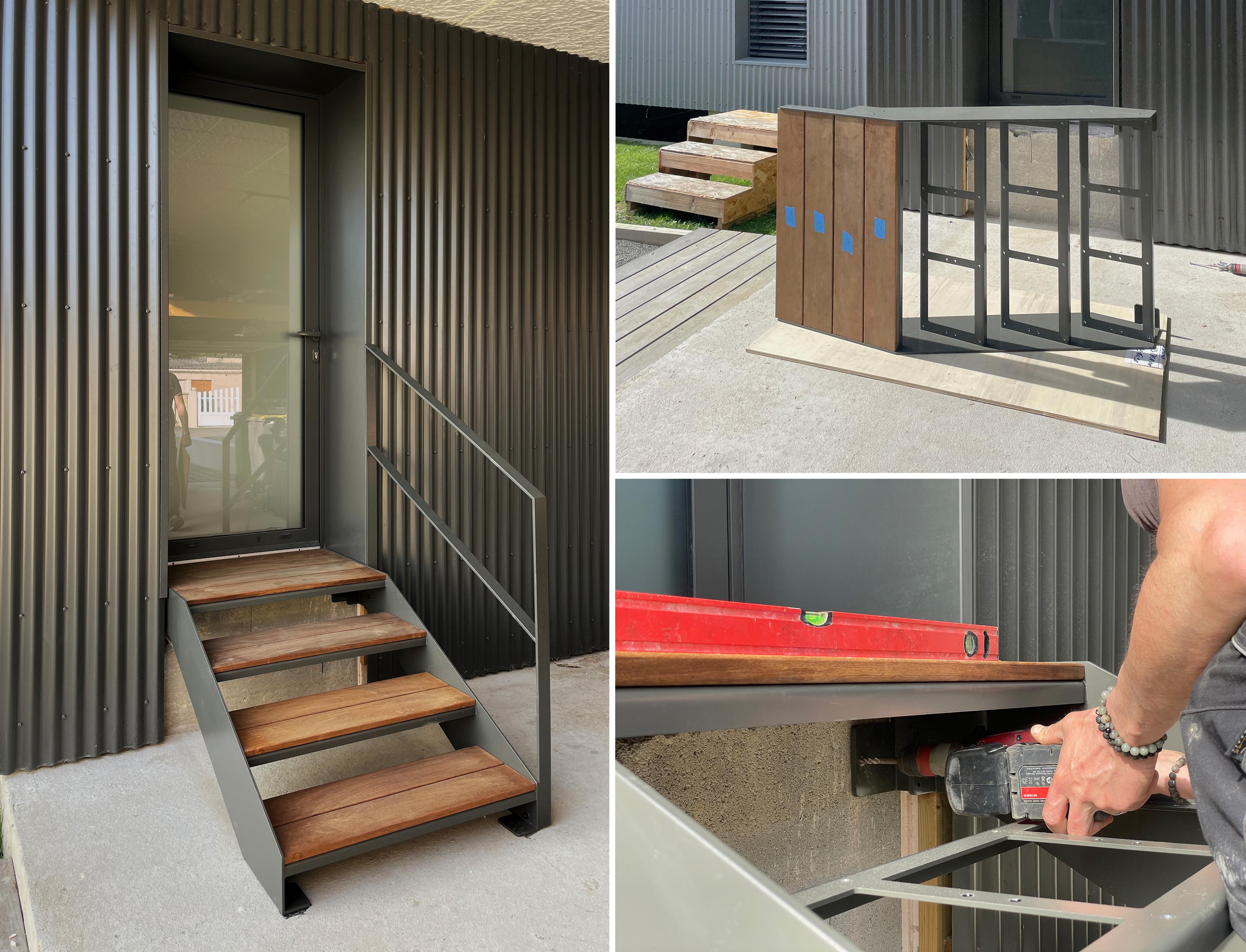 Chantier en cours : Escalier extérieur