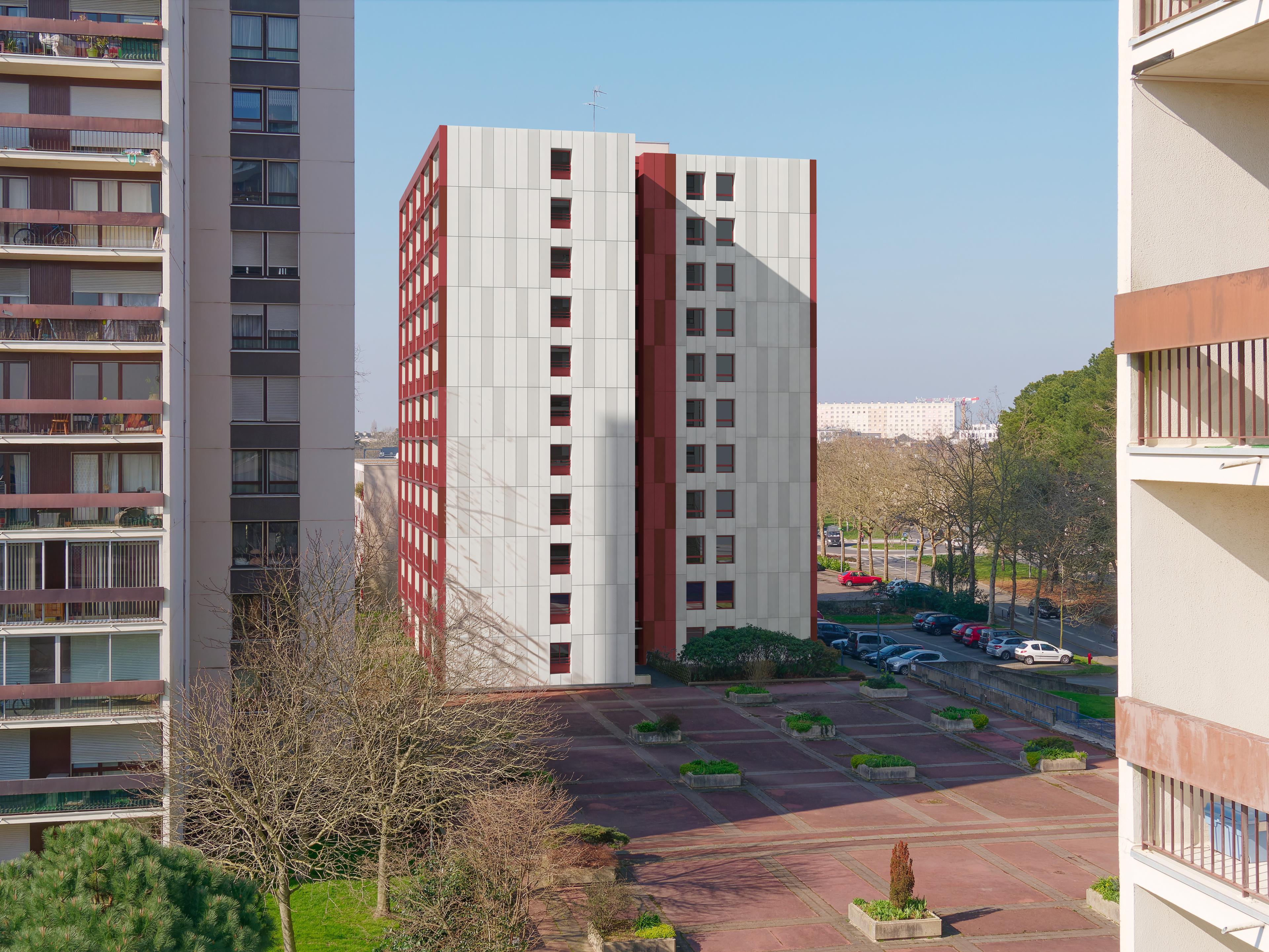 Visuel du projet, façades Est